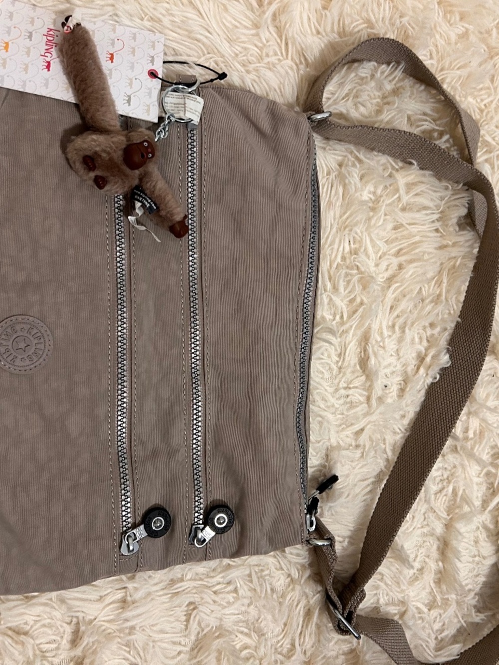 Kipling Alvar Crossbody Bag (Dune Beige)